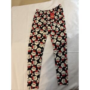 Women's Celebrate Together Tights With Santa Claus Graphic Size Small